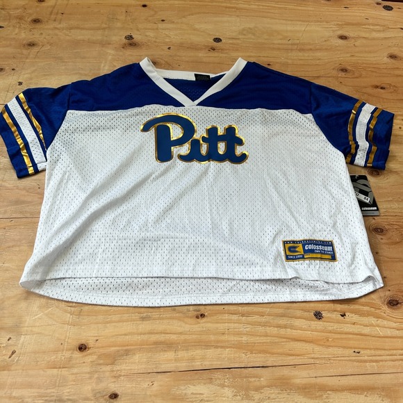 Colosseum Athletics Tops - NEW Pitt Panthers Womens Cropped Crew Jersey XL Colosseum Football Shirt